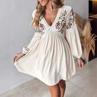 Scarlett - Vestido corto bohemio con flores