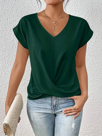 Leslie - Camiseta casual de manga corta para mujer