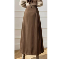 Falda plisada con cintura alta para mujer - Casual