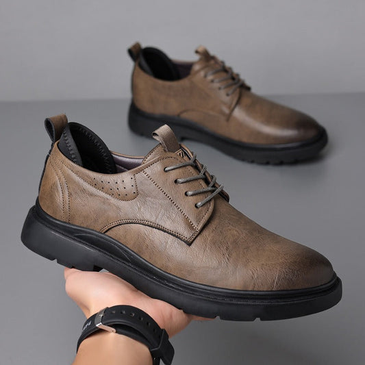 Zapatos casuales hombre cuero sintético suela robusta - Tomás