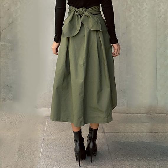 Falda globo de línea A para mujer con un diseño voluminoso y femenino perfecto para un look moderno y actual