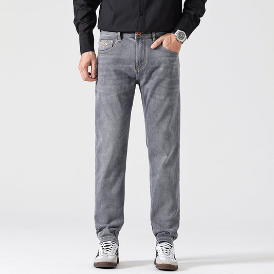 Pantalones vaqueros rectos de acabado gris - Torleif