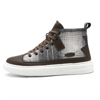 Zapatillas altas de cuadros para hombre