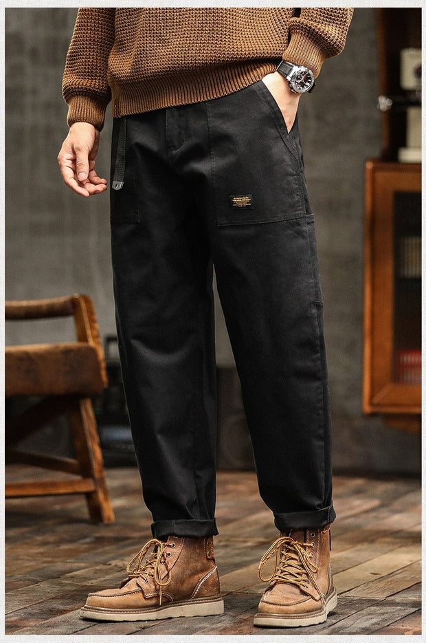 Pantalón casual hombre algodón resistente estilo cargo recto - Marcos