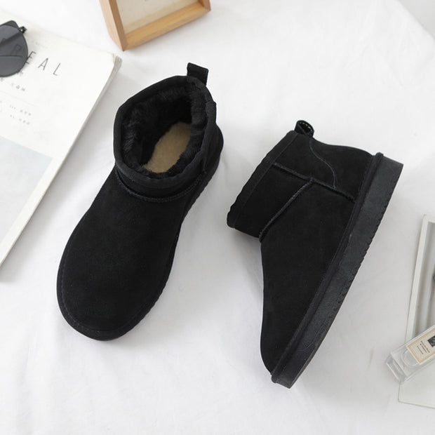 Botines de invierno para mujer en ante con forro interior - Sophia