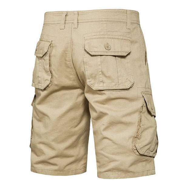 Pantalones cortos hombre bolsillos cargo algodón casual - Jason