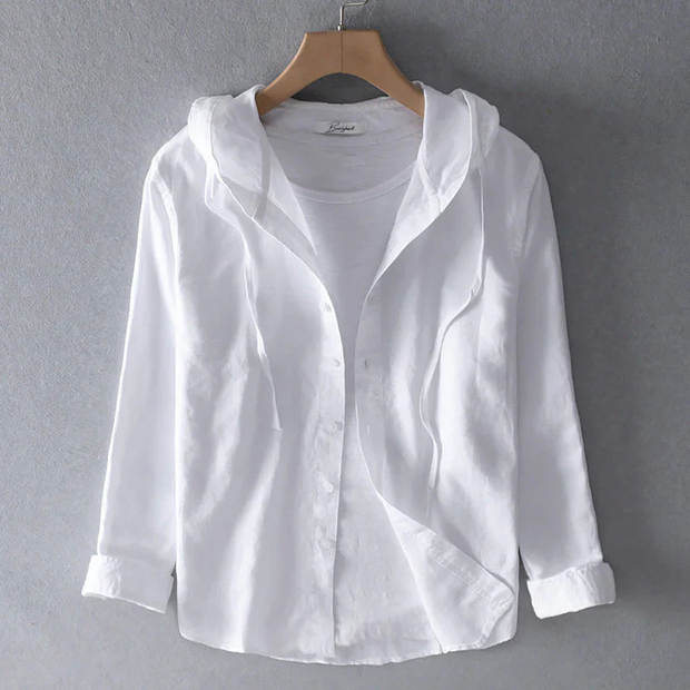 Camisa casual a rayas para hombre - con capucha