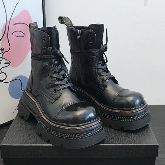Botas cortas para mujer con suela robusta y cierre lateral - Elviora