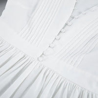 Vestido corto para mujer botones decorativos estilo evasé - Mirella