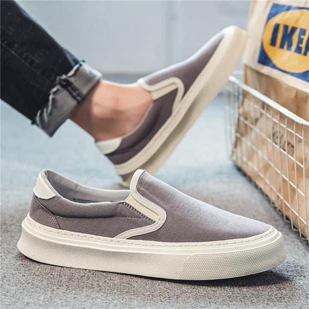 Zapatillas slip-on hombre lona transpirable - Adrix