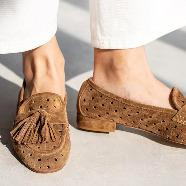 Mocasines para mujer efecto ante con borlas - Arlise