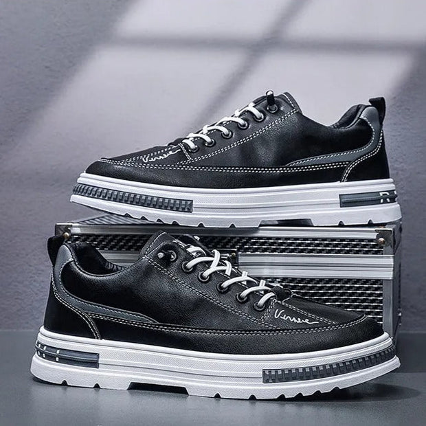 Zapatillas deportivas hombre piel sintética suela elevada - Bruno