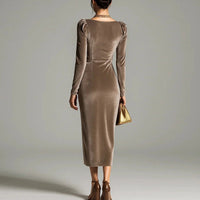 Vestido largo de terciopelo - Nareen