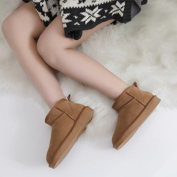 Botines de invierno para mujer en ante con forro interior - Sophia