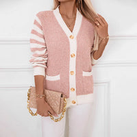 Nicolle - Jersey de rayas con botones para mujer