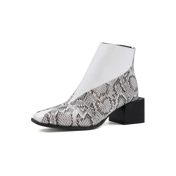 Botines elegantes para mujer con estampado - Avril