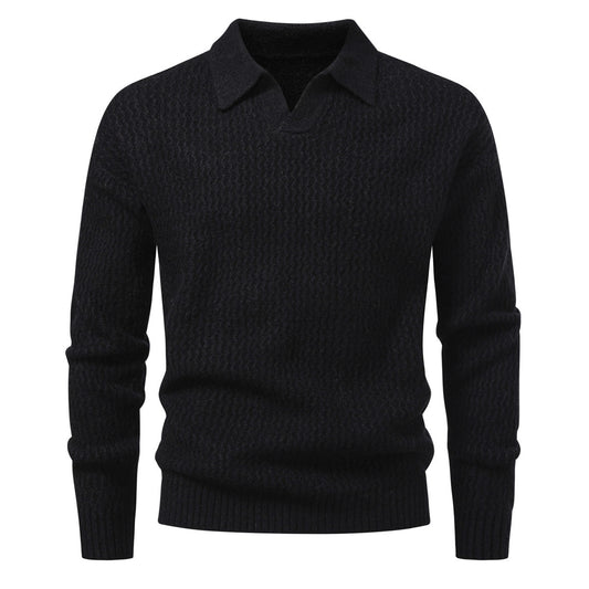 Suéter para hombre punto jacquard con cuello abierto - Raptor