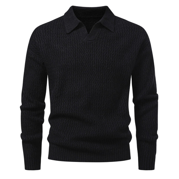 Suéter para hombre punto jacquard con cuello abierto - Raptor