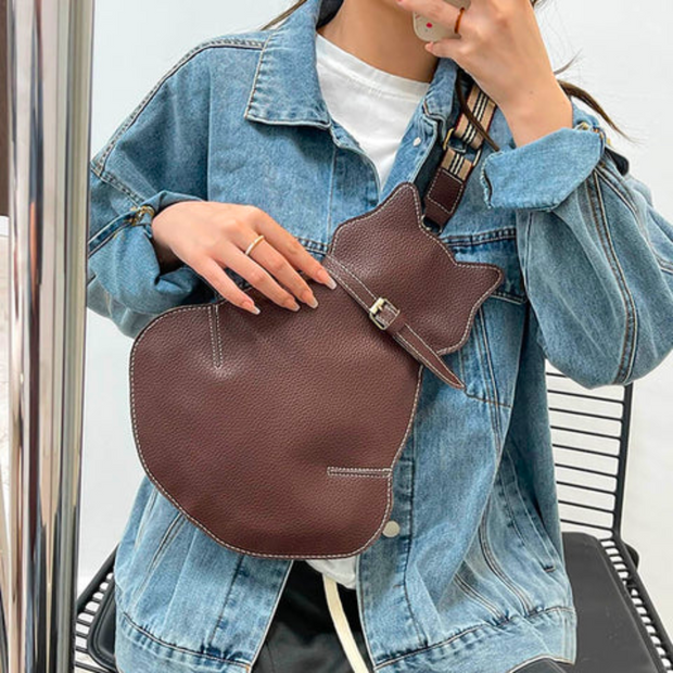Linda - Bolso de piel único para gatos