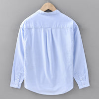 Camisa para hombre de algodón lavado estilo holgado - Elías