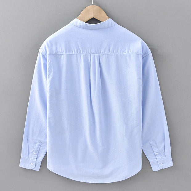 Camisa para hombre de algodón lavado estilo holgado - Elías
