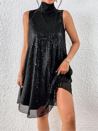Vestido para mujer con lentejuelas y cuello alto - Lareine
