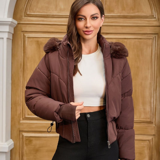 Chaqueta corta para mujer con capucha - Avenil