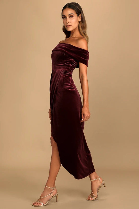 Vestido para mujer tipo terciopelo elegante - Fátima