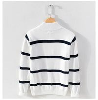 Luc - Jersey informal de cuello alto con media cremallera para hombre