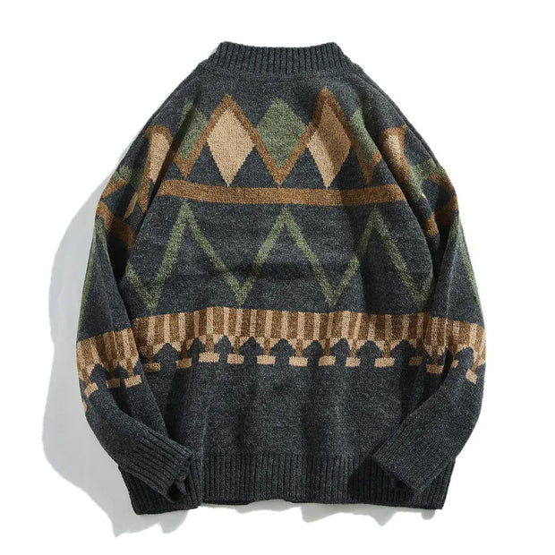 Cárdigan de punto con estampado geométrico - Alden