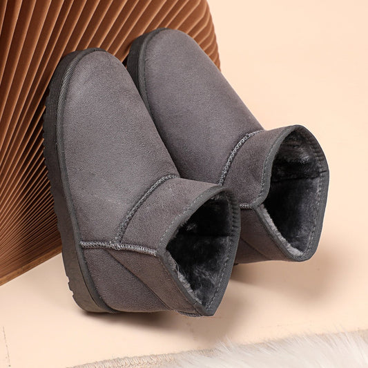 Botines de invierno para mujer en ante con forro de pelo - Lety