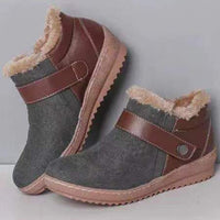 Botines de invierno para mujer con forro de pelo y cierre ajustable - Zayda