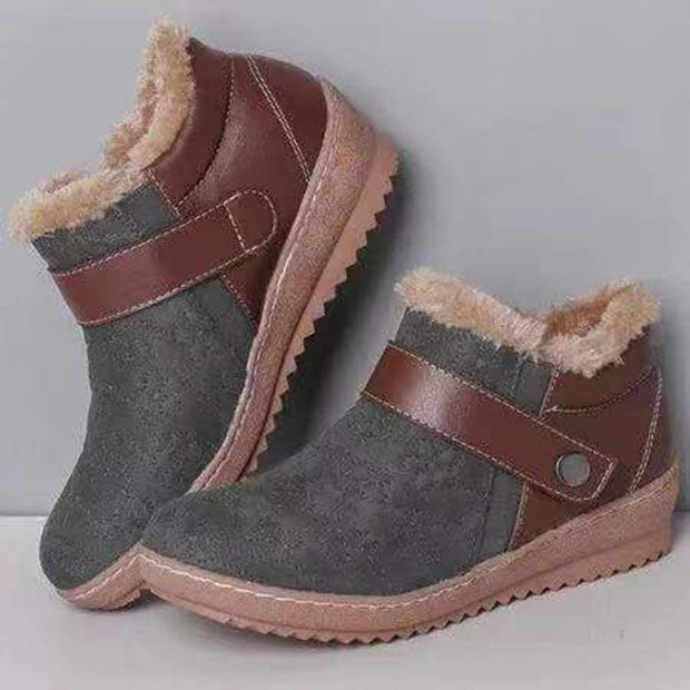 Botines de invierno para mujer con forro de pelo y cierre ajustable - Zayda