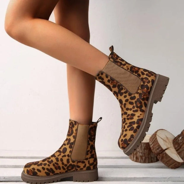 Tarna - Botines con estampado de leopardo