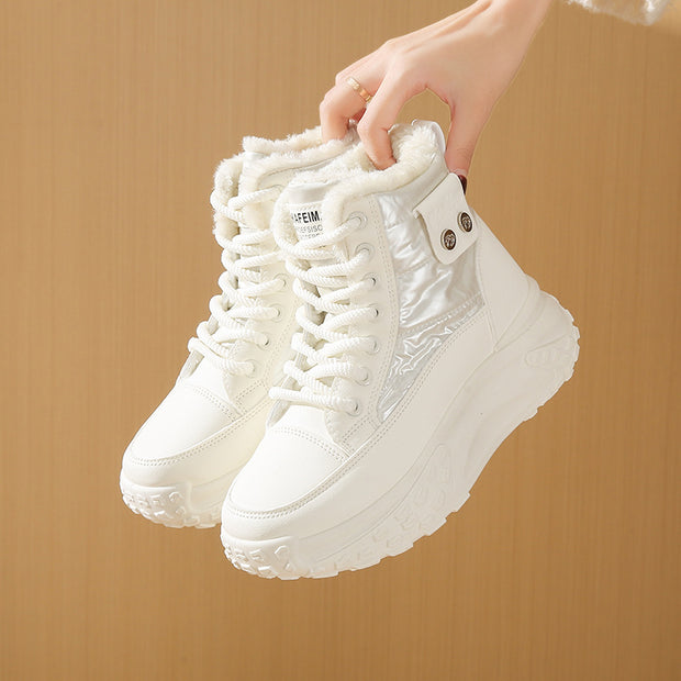 Botas altas para mujer con interior térmico y suela elevada - Mirelda