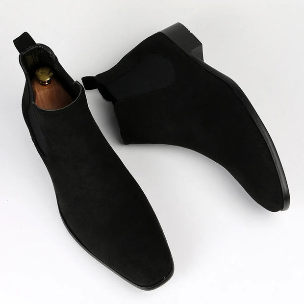 Botines hombre ante estilo chelsea punta cuadrada - Álvaro