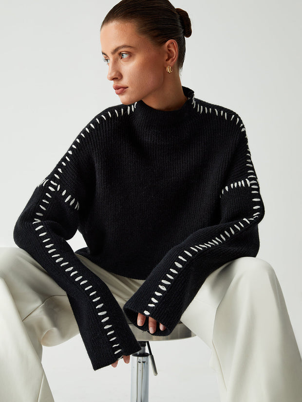 Regina - Moda Jersey oversize de punto holgado