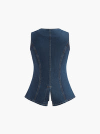 Saula - Conjunto de chaleco vaquero con pantalón corto