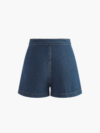 Saula - Conjunto de chaleco vaquero con pantalón corto