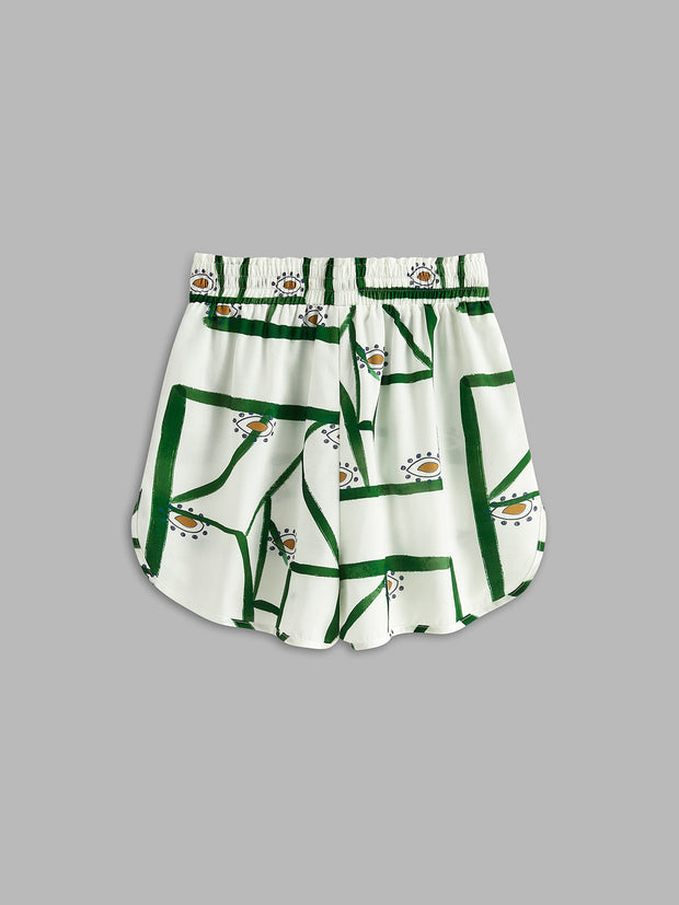 Julia - Conjunto de pantalón corto con cordón estampado