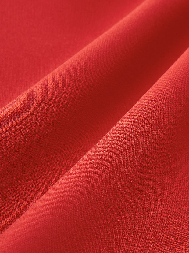 Sabina - Vestido liso minimalista de cuello alto