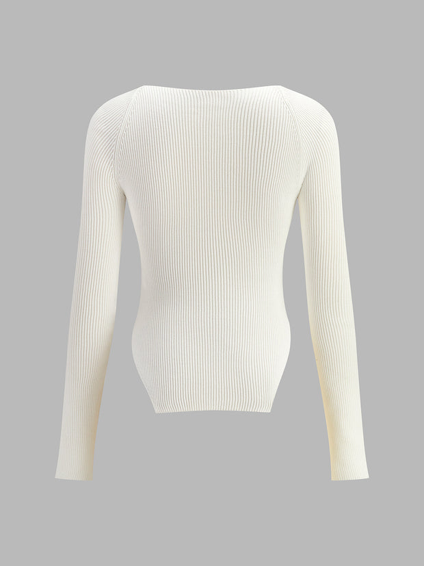 Top de punto para mujer escote corazón - Brynhildr