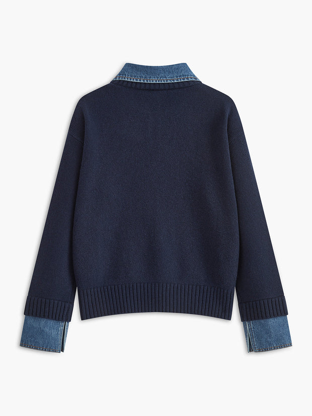 Jersey para mujer con cuello camisero - Alriksa
