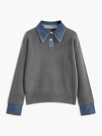 Jersey para mujer con cuello camisero - Alriksa
