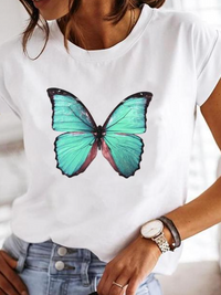 Osalinda - Elegante camiseta con extravagantes diseños veraniegos