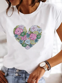 Osalinda - Elegante camiseta con extravagantes diseños veraniegos
