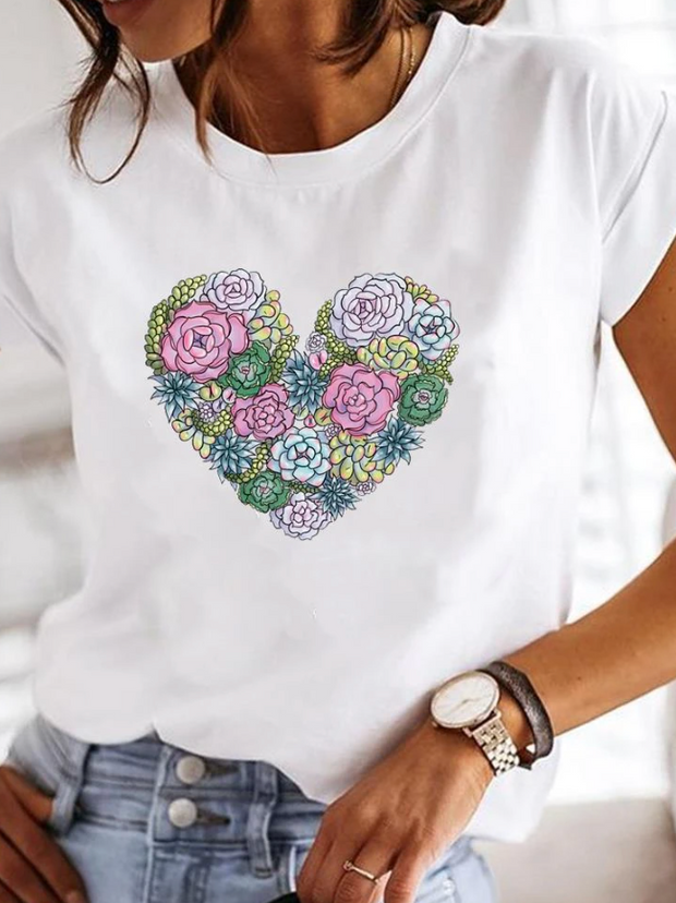 Osalinda - Elegante camiseta con extravagantes diseños veraniegos