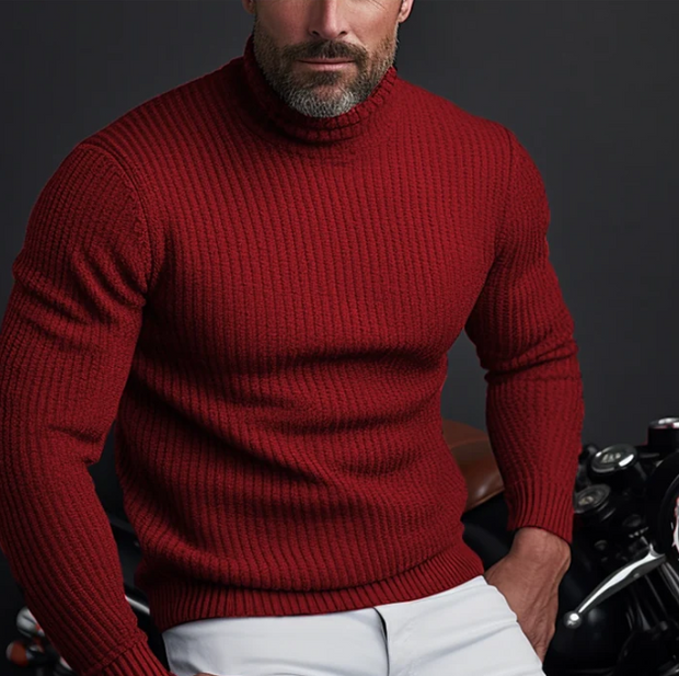 Jersey de cuello alto de diseño para hombre de alta calidad