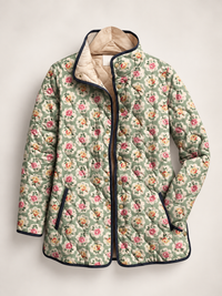 Chaqueta acolchada mujer estampado floral ribetes contraste - Lainey