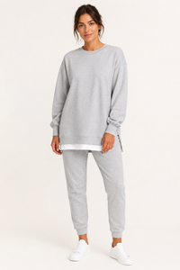 Conjunto mujer sudadera con aberturas laterales y pantalón jogger - Louise
